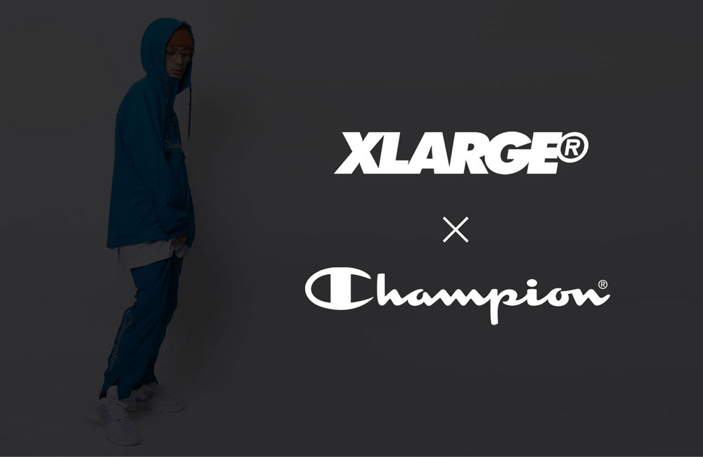 【希少品】XLARGE × Champion 別注コラボ アノラックパーカー
