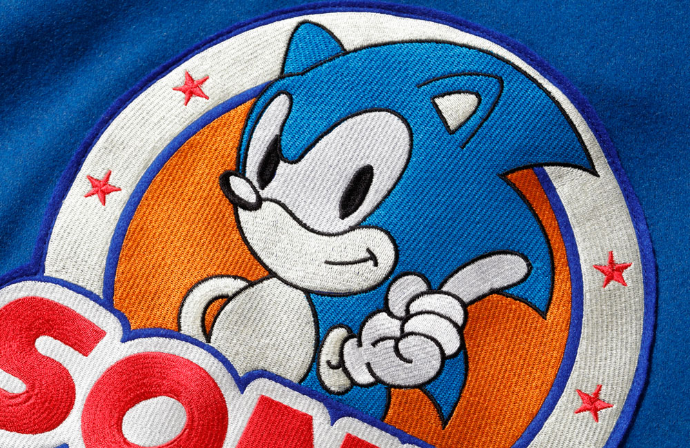 スタジャンSONIC THE HEDGEHOG×XLARGE スタジャン ソニック　XL