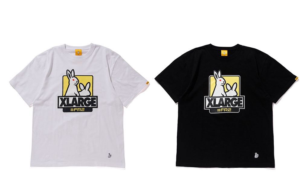 定番爆買いXLARGE × FR2 コラボ　Tシャツ　XL ホワイト Tシャツ/カットソー(半袖/袖なし)