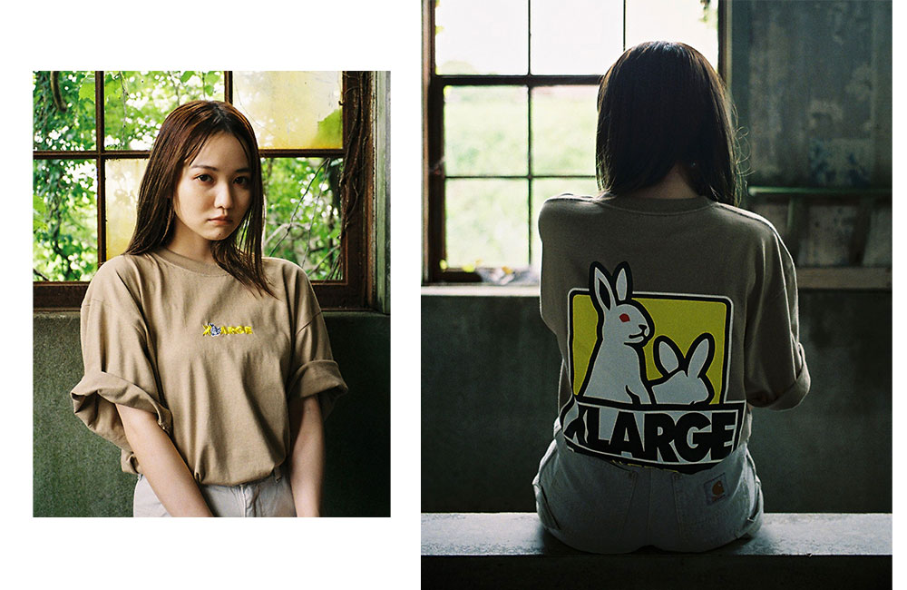 料無料Xlarge × fr2 tee ホワイト Lサイズ Tシャツ/カットソー(半袖/袖なし)